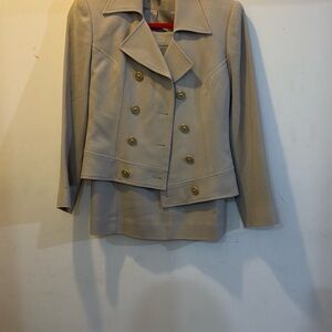 Women's Double-Breasted Beige Jacket
